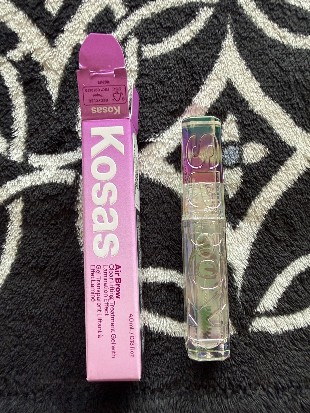 Kosas Air Brow Clear Gel in Iridescent Pink Packaging. Brand new never used